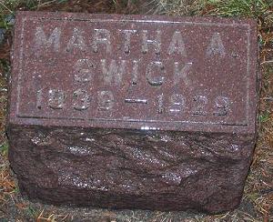 [Martha Swick, His Wife]